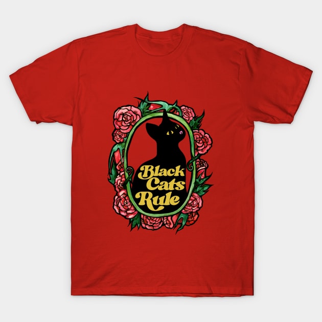 Black Cats Rule T-Shirt by bubbsnugg